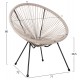 ΣΕΤ ΕΞΩΤΕΡΙΚΟΥ ΧΩΡΟΥ 3ΤΜΧ ACAPULCO HM11861.03 P.E.RATTAN ΕΚΡΟΥ-ΜΕΤΑΛΛΟ ΣΕ ΜΑΥΡΟ