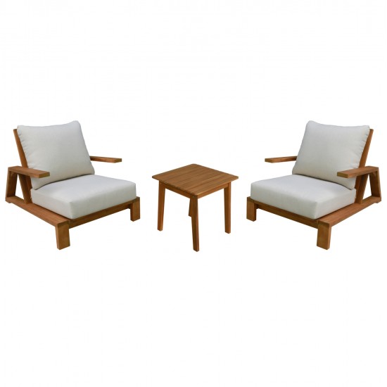 LOUNGE ΣΕΤ MIREX HM10893 ΤΡΑΠΕΖΑΚΙ & 2 ΠΟΛΥΘΡΟΝΕΣ--ΞΥΛΟ ΑΚΑΚΙΑΣ--ΕΚΡΟΥ ΜΑΞΙΛΑΡΙΑ