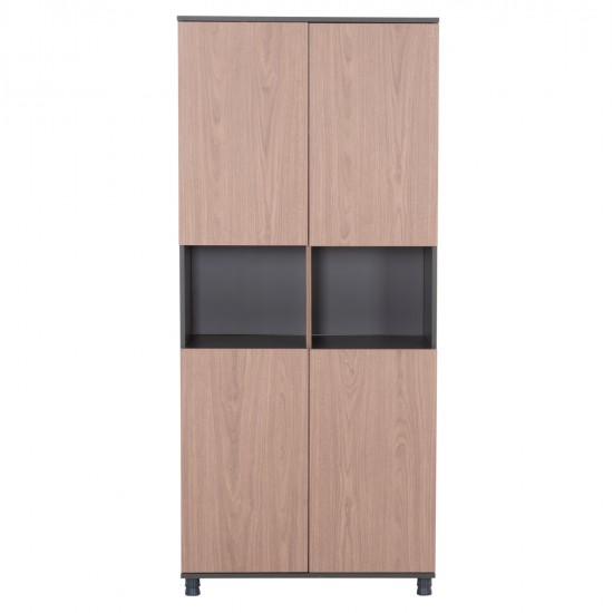 ΒΙΒΛΙΟΘΗΚΗ ΓΡΑΦΕΙΟΥ MAVIX HM2160 ΜΕΛΑΜΙΝΗ ΓΚΡΙ-ΚΑΡΥΔΙ 80Χ40Χ180Υεκ.