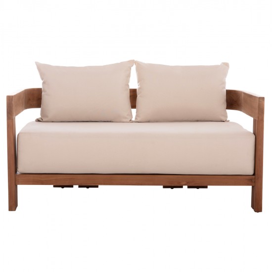 ΚΑΝΑΠΕΣ ΔΙΘΕΣΙΟΣ ΣΕΙΡΑ KIOTO HM6381 ΞΥΛΟ TEAK ΦΥΣΙΚΟ-ΜΠΕΖ ΜΑΞΙΛΑΡΙΑ 140x77x72Υεκ.