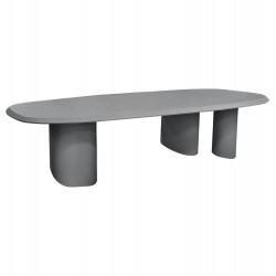 ΤΡΑΠΕΖΙ ΤΡΑΠΕΖΑΡΙΑΣ FIBER CEMENT ΟΒΑΛ GLEN HM6598.01 ΓΚΡΙ 260x95x75Υεκ