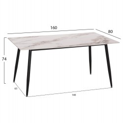 ΣΕΤ ΤΡΑΠΕΖΑΡΙΑΣ 5ΤΜΧ DRENNY HM10952.03 ΚΕΡΑΜΙΚΟ TOP--ΥΦΑΣΜΑ TAUPE & ΜΕΤΑΛ.ΠΟΔΙΑ