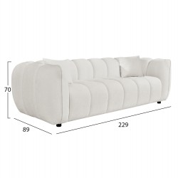 ΣΕΤ ΣΑΛΟΝΙ 3Θ & 2Θ LYKKE HM10812.02 ΕΚΡΟΥ ΥΦΑΣΜΑ